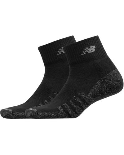 New Balance Coolmax Quarter Socks 2 Pack - Black