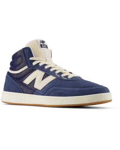 New Balance Nb Numeric 440 High V2 In Blue/beige Suede/mesh
