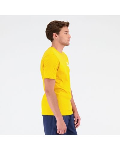 New Balance Sport Core Graphic Cotton Jersey Short Sleeve T-shirt In Yellow