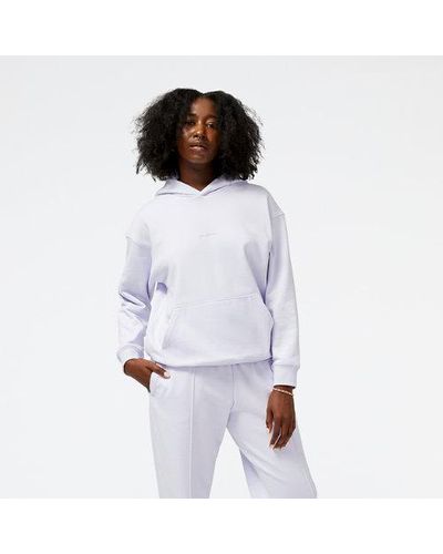 New Balance Femme Athletics Nature State French Terry Hoodie En, Cotton, Taille - Blanc