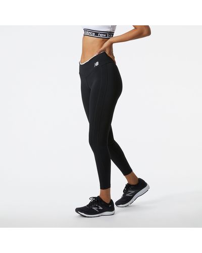 New Balance Accelerate Colorblock Tight In Poly Knit - Black
