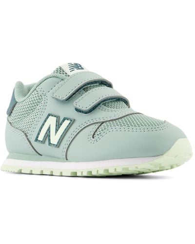 New Balance Infants' 500 Hook & Loop In Green Synthetic - Blue