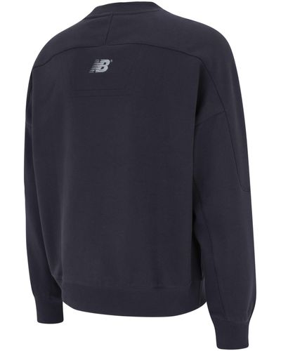 New Balance Archive French Terry Crewneck In Cotton - Blue