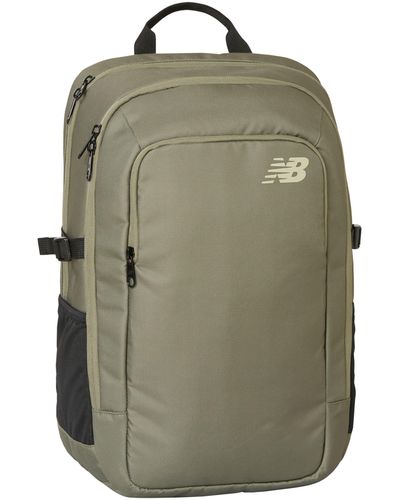 New Balance Logo Backpack In Green Polyester
