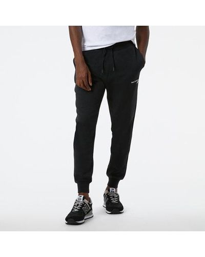 New Balance Homme Pantalons Nb Classic Core Fleece En, Cotton, Taille - Noir