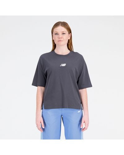 New Balance Camiseta athletics remastered cotton jersey boxy - Azul