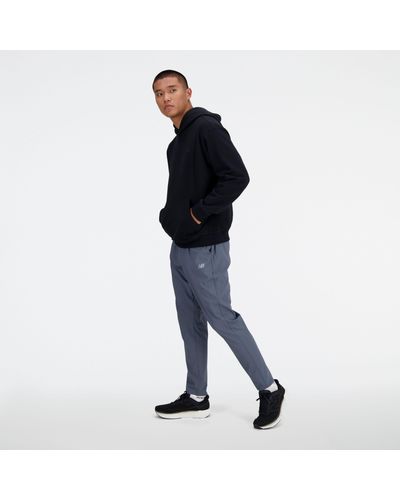 New Balance Ac Tapered Pant 29" In Grey Polywoven - Black