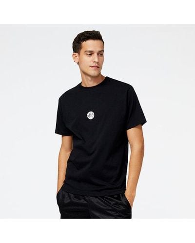 New Balance T-Shirt NB Hoops Essentials Fundamental - Noir