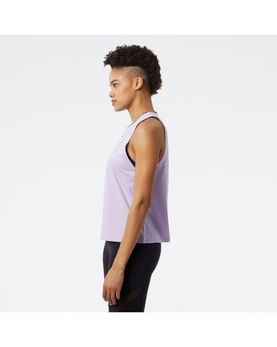 New Balance Achiever Tank In Poly Knit - Purple