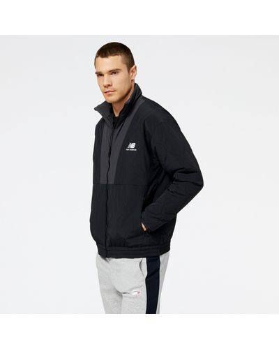 New Balance Nb Athletics Outerwear In Black Polywoven