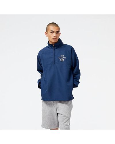 New Balance Sport Seasonal Woven Jacket En, Polywoven, Taille - Bleu