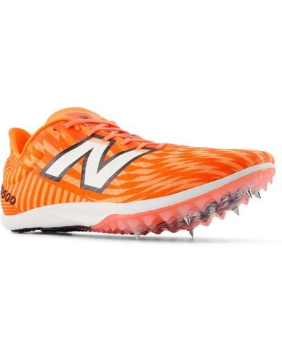 New Balance Fuelcell Md500 V9 In Orange/white Synthetic
