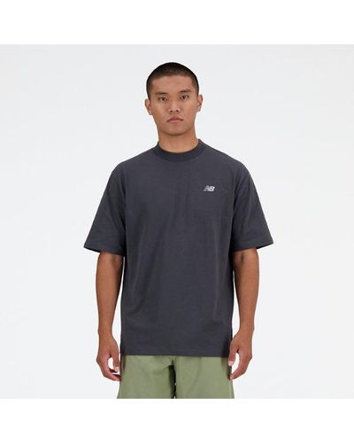 New Balance Homme Shifted Oversized T-Shirt En, Cotton, Taille - Bleu