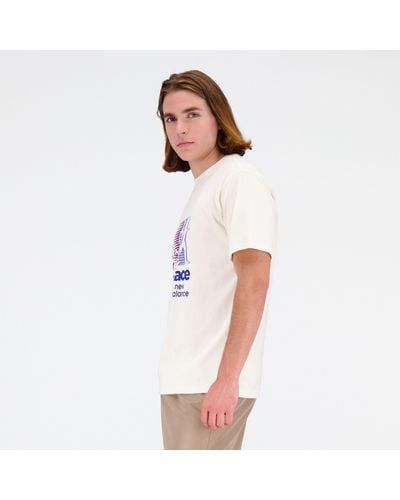 New Balance Athletics Remastered Graphic Cotton Jersey Short Sleeve T-shirt - Wit