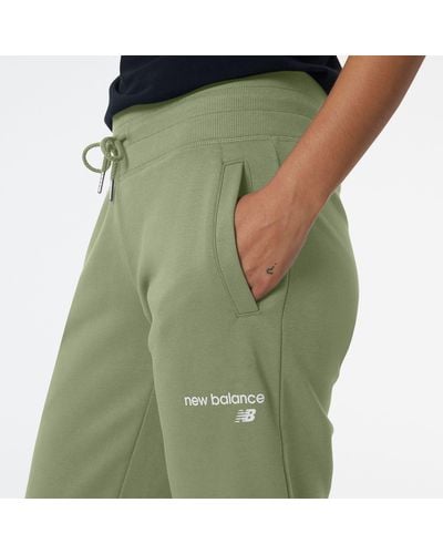 New Balance Nb Classic Core Fleece Pant In Green Cotton