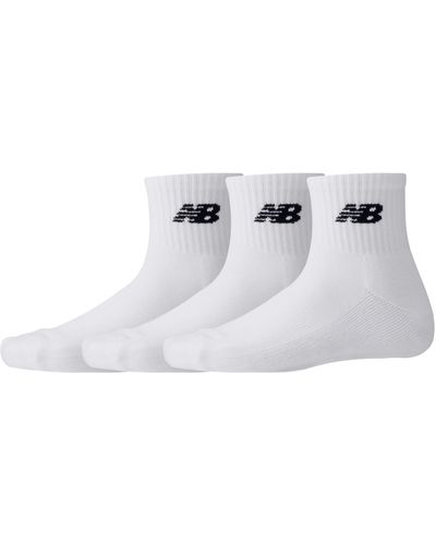 New Balance Everyday Ankle 3 Pack Socks 3 Pack - White