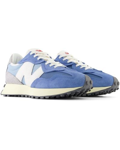 New Balance 327 In Blue Suede/mesh