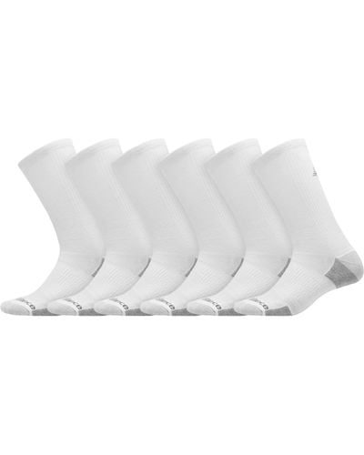 New Balance Cushioned Crew Socks 6 Pack - White