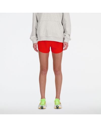 New Balance Rc Short 3" In Red Polywoven