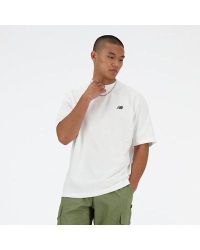 New Balance Homme Shifted Oversized T-Shirt En, Cotton, Taille - Blanc