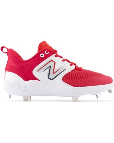 New Balance Fresh Foam X 3000 V6 Metal Baseball Shoes - Red