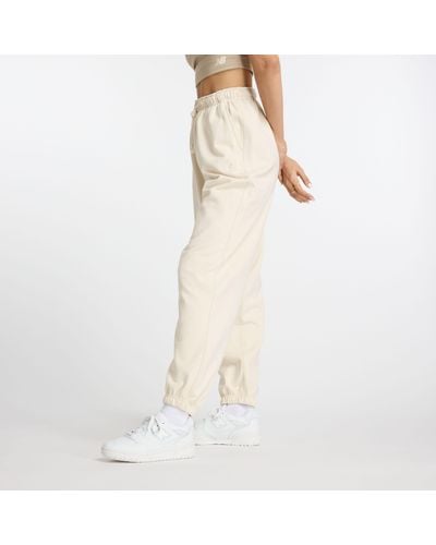 New Balance Athletics French Terry jogger In Cotton - Natural