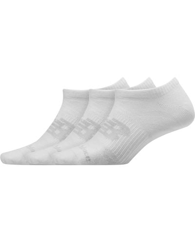 New Balance Flat Knit No Show Socks 3 Pack - Zwart