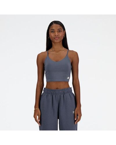 New Balance Femme Nb Harmony Light Support Sports Bra En, Poly Knit, Taille - Bleu