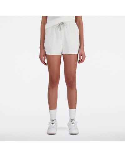 New Balance Sport Essentials French Terry Short - White