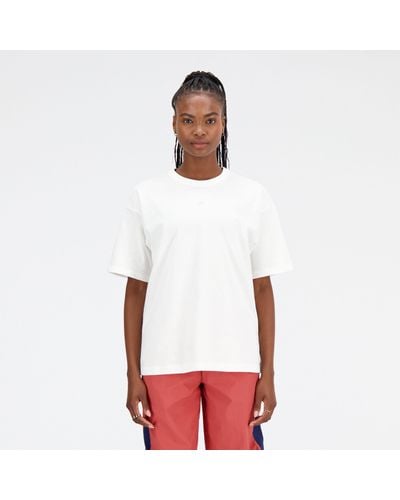 New Balance Athletics oversized t-shirt in weiß