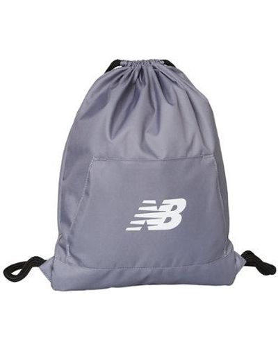New Balance Unisexe Team Drawstring Bag En, Polyester, Taille - Bleu