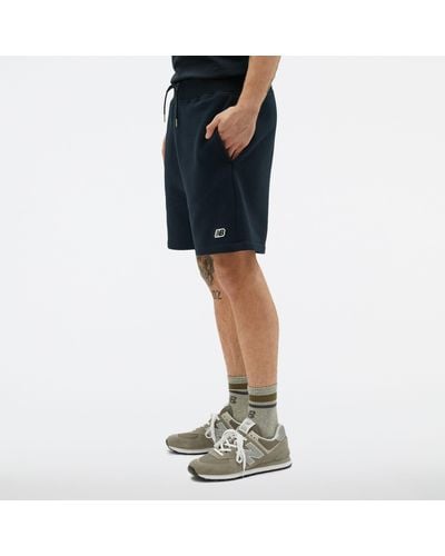 New Balance Nb small logo s shorts in schwarz - Blau