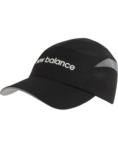 New Balance And 5 Panel Laser Running Hat - Black