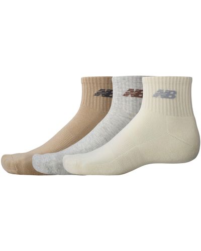 New Balance Everyday Ankle 3 Pack Socks 3 Pack - Natural