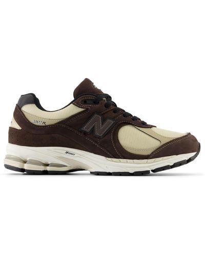 New Balance 2002rx In Brown/beige Leather - Black