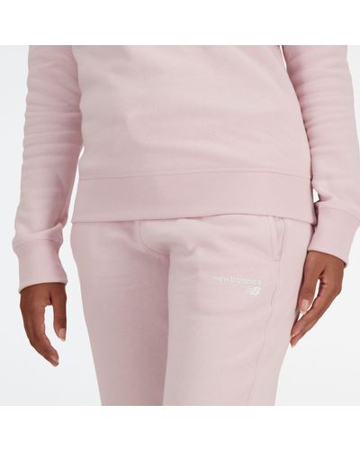 New Balance Nb Classic Core Fleece Pant In Cotton - Pink