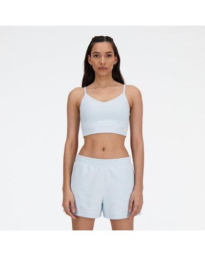 New Balance Femme Nb Harmony Light Support Sports Bra En, Poly Knit, Taille - Blanc
