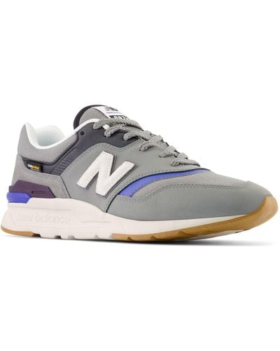 New Balance 997h In Grey/blue Suede/mesh
