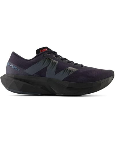 New Balance Fuelcell Rebel V4 In Grey/black/red Synthetic - Blue