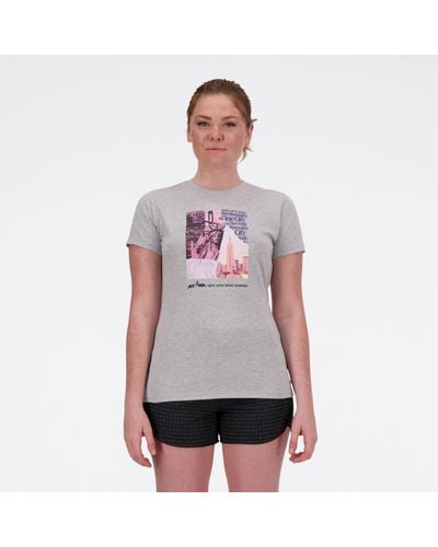 New Balance Run For Life Graphic T-shirt - Gray
