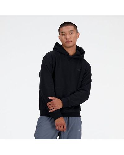New Balance Homme Athletics French Terry Hoodie En, Cotton Fleece, Taille - Noir