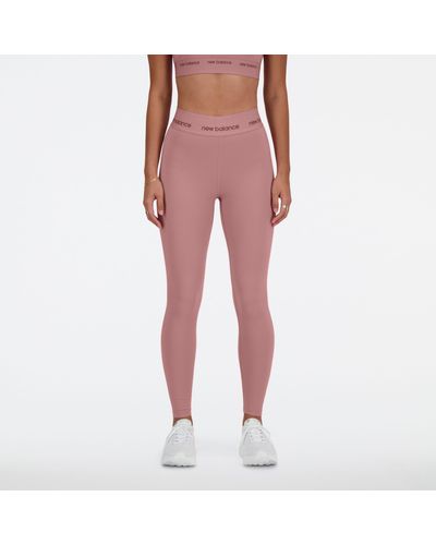 New Balance Nb sleek high rise sport legging 25" in rosa - Rot