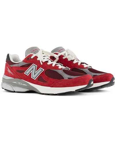 New Balance Made in usa 990v3 in rot/grau