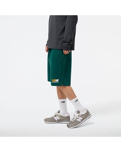 New Balance Pantaloncini sport core french terry in verde