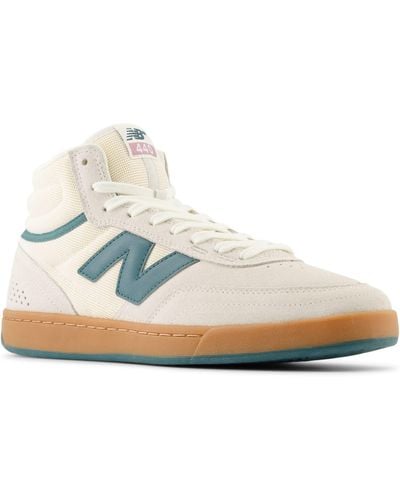 New Balance Nb Numeric 440 High V2 In White/green Suede/mesh - Blue