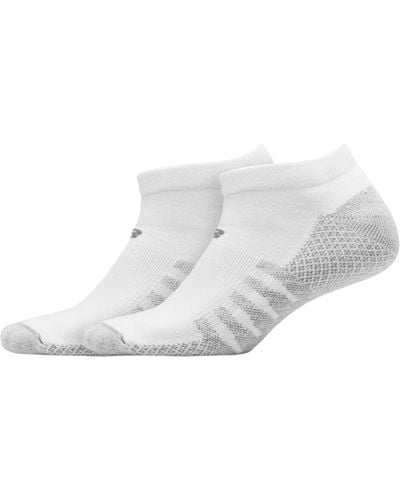 New Balance Coolmax No Show Socks 2 Pack - White
