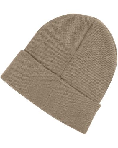 New Balance Cuffed Beanie Flying Nb Logo - Naturel