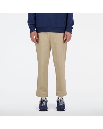 New Balance Twill Straight Pant 28" In Cotton Twill - Blue
