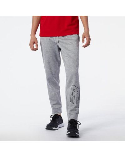 New Balance Homme Pantalons Tenacity Performance Fleece En, Poly Knit, Taille - Gris