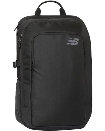 New Balance Logo Backpack In Black Polyester